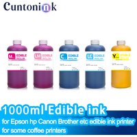 1000ml edible printer refill ink bottles for Epson hp Canon Brother etc edible ink printer and for some coffee printers