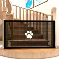 Magic Mesh Pet Safety Gate 2 Sizes Foldable Dog Barrier with Strong Adhesive Hooks Portable Pet Safety Fence for Stairs Outdoor