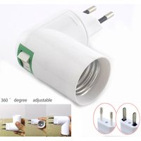 E27 Socket Lamp Bulb Adapter 360 Degrees Adjustable Light Bases lamp Holder Converter Light Bulb Adapter EU US Plug 100-230V