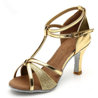 Fashion Latin Dance Shoes Women Girls‘ Ballroom Tango Salsa Dancing Shoes for Ladies Soft Bottom High Heeled Sandals 5/7cm