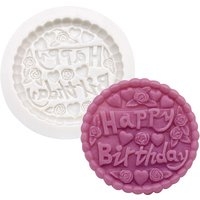 Happy Birthday Silicone Sugarcraft Mold Resin Tools Cupcake Baking Mould Fondant Cake Decorating Tools