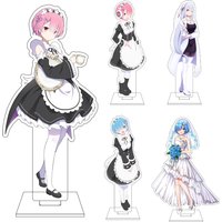 16CM Anime Re:ZERO - Starting Life in Another World Cosplay Acrylic Figure Stand Plate Ram Rem Emilia Ornaments Gifts