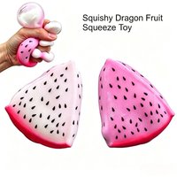 New Simulated Color-changing Dragon Fruit Squishy Toy Fruit Hand Anti-stress Squeeze Ball Decompression Toys for Sensory Autism