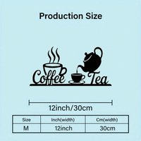 Retro Metal Coffee Tea Wall Art Sign - Vintage Tin Sign for Coffee Lovers Kitchen Decor