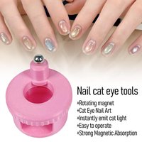 Rotating Cat Eye Nail Magnet, Strong Magnetic Tool for Glass Bead Effect, Wide Light Nail Art Wand for Magnetic Gel Polish