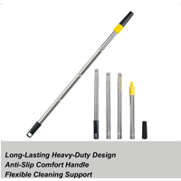 Telescoping Pole Telescopic Extendable Paint Roller Handle Anti-Slip Stainless Steel Rod With High Load Capacity For Painting
