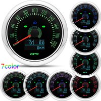85mm prędkościomierz GPS licznik kilometrów 7 kolorów podświetlenie z anteną 12V 24V wskaźnik samochodowy motocykl z włączaniem światła