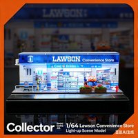 Collector 1:64 Rosen Convenience Store Miniature Scene Lighting Edition Urban Architecture Model Desktop Decoration Ornament