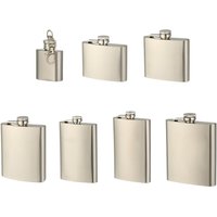 High Quality Stainless Steel Hip Flask Leakproof Portable Whisky Flagon Container Convenient Liquor Flask Outdoor