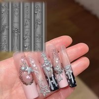 Cute Nail Art Keychain Mold Butterfly Bow Tie Transparent Silicone Mold Nail Art Decorations Creative Artistic Small Accessories