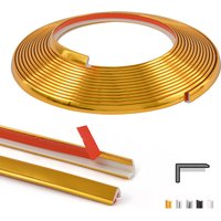 Art3d 20ft Outside Vinyl Corner Trim Peel and Stick for Tile and Wall Edges, Furniture Decoration Rose Gold