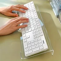 1pc Acrylic Keyboard Stand, Compact Desktop Lifter for Keyboard and Mini PC, Mixed Color, Uncharged, Durable Material