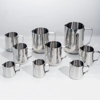 1Pc 150/250/350/600ml Milk Jugs With Laser Scale Fashion Stainless Steel Retro Milk Craft Milk Frothing Pitcher Coffee Mug Cup