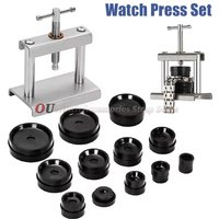 12pcs/18pcs Watch Press Set Repair Tools Professional Back Cover Metal Watchmaker Maintenance Tools For Closing Cover Die Kits