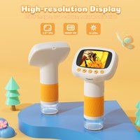 Handheld Microscope for kids 1000X Magnification Mini Portable Pocket Microscope with 2.0" IPS Screen STEM Toy Edu Gift Students