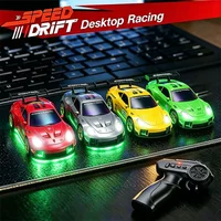 Q228 1/24 2.4G 4WD RC Drift Car with LED Light Remote Control Racing Car Vehicle Replaceable Tire Competition Race Car Toy Gift