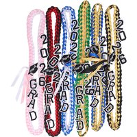 Hot Sale Graduation Leis Class Of 2026 Grad Handmade Ribbon Lei Ribbon Necklace With Grad Letters