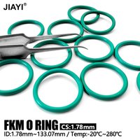 Green Vitons FKM Rubber O Ring CS 1.78mm ID1.78-34.65mm High Temp Oil Proof Seal for Car Hydraulic Brake System Gasket Parts