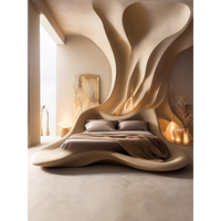 Medieval bed French style double bed, technology master room bed, creative bed, new cream style master bedroom bed