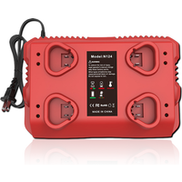 For Milwaukee M12 Xc lithium battery 4-port 12A super fast charger 110-250V50/60Hz160W with USB/Type-c output UK/AU/EU/US Socket