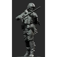 75MM resin unpainted model kit, military theme violinist unassembled and unpainted GK