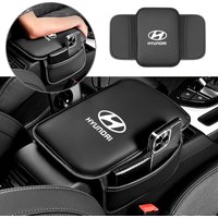 Car Armrest Box Pad Leather Arm Rest Protection Cushion Cover For Hyundai I10 IONIQ Nexo Elantra Sonata Grandeur Tucson Santa Fe