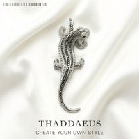 Pendant Salamander Pave New Fashion Trendy Heart 925 Sterling Silver Jewelry Europe Rebel Accessories Gift For Men Women