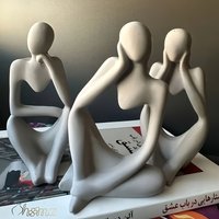 Resin casting mold, featuring a human figure in meditation; suitable for casting with epoxy resin and plaster concrete;DIY home
