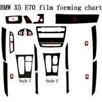 New 3D/5D Carbon Fiber Car Interior Center Console Color Change Molding Sticker Accessories For BMW X5 E70/X6 E71Car-Styling