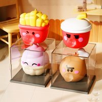 Silicone Pop Bubble Squeeze Toys Quick Rebound French Fries Hamburger Cartoon Food Squeeze Toys Relieve Anxiety Relaxation