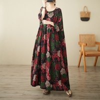 A-Line Midi Skirt for plus Size Women Summer Cotton Linen Floral Print Mommy Clothes Slimming Style Casual Comfortable Fit