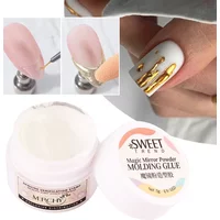 5ml Metallic Powder Modeling Nail Gel Polish Magic Mirror Rubbing Dust Multifunction Rhinestone Adhesive Glue Manicure Tool Tips
