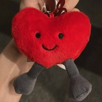 Jc Cute Little Love Shape Cute Expression Doll Backpack Pendant Exquisite Keychain Decoration Trendy Toy Creative Fun Gift