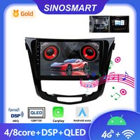 SINOSMART GPS Android pour Nissan Qashqai J11 X-Trail T32 Rogue 2014–2018 avec écran OEM 7", compatible BOSE, caméra 360, CarPla
