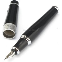 Duke 2009 Luxury Black Fountain Pen Memory Charlie-Chaplin Big Size Vintage Style Medium Nib Heavy Writing Gift Pen GF002