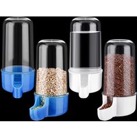 New ABS Bird Feeder Blue/Pink/White/Green Cylindrical Parrot Feeding Bowl Automatic 200ML Automatic Water Dispenser Bird