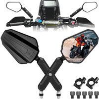 AliExpress Adjustable Folding Handlebar Side Mirror Adventure Dirt Street Bike ATV Universal Motorcycle Mirrors Angle FANTIC MV ZERO KYMCO