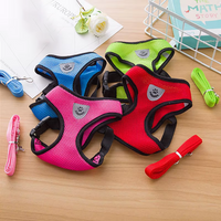 New Cat Harness Vest Walking Leash For Puppy dog Collar Polyester Adjustable Mesh Dog Harness For Small Medium Pet Accessories