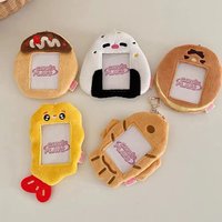 New Kawaii Japanese Food series Soft Plush Kpop Photocard Holder Photo Card Holder Bag Pendant Display pendant School Stationery