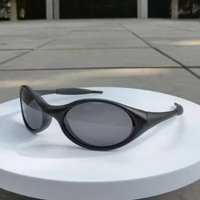 New UV400 Polarized Sunglasses Unisex Retro Oval Anti Glare Goggles Outdoor Sports for Cycling Fishing Hiking Trekking Running