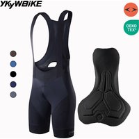 AliExpress YKYWBIKE YKYW Men's Blue Tights Cycling Bib Short Italy Elastic Interface Paded Summer Outdoor Wear Bicycle Bib Shorts 7 Hours Riding