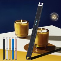 Kitchen Hook Windproof Electronic Pulse Igniter USB Lighter Dual Safety Switch Battery Display Portable Type-C Electric Lighters