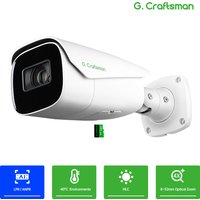 C GC LPR 4MP ANPR 7-30m License Plate Recognition Camera,4X Motorized Zoom, IR Night Vision, 128GB TF Storage, IP67 G.Craftsman
