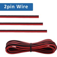 10M 20M 2PIN Electrical Wire Tinned Copper PVC Insulated Red Black Cable For Single Color LED Strip Light Extension Wire 22AWG