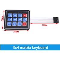 10-1PCS1 x 4 3X4 4*4 Matrix Array Matrix keyboard 4 12 16 20 Key 1x4 3x4 4x4 4*5 Membrane Switch Keypad for arduino smart car