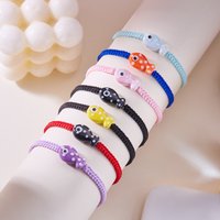 Simple Ceramic Lucky Koi Fish Braided Bracelet for Women Multicolor Cute Animal Handmade Adjustable Bracelet Friendship Jewelry