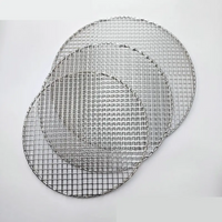 304 Stainless Steel round BBQ Grill Mesh Home Roast Nets Bacon Grill Tool Iron Nets barbecue accessories non-stick BBQ Mat Grid