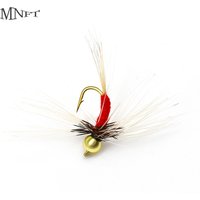 MNFT 10PCS 14# Copper Beadhead Trout Nymph Red Body Fishing Flies Artificial Bait