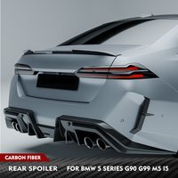 For BMW 5 Series G60 G90 M5 I5 2024 2025 Carbon Fober Car Rear Trunk Racing Spoiler Car Trunk Spoiler HighKick Lip Boot Wing
