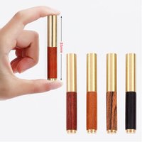 Fashion Metal Brass Pocket Pen Sandalwood Mini Fountain Pen Quick-drying Signature Pen Business Office